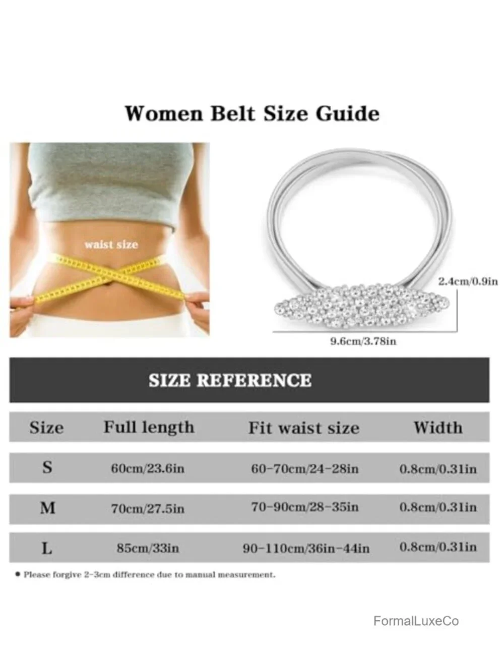 Skinny Metal Waist Belt Elastic Thin Stretch Chain Belt